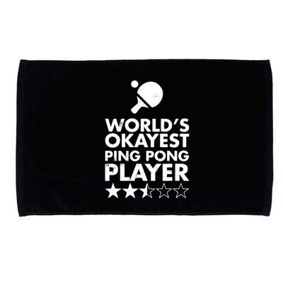 Worlds Okayest Ping Pong Player Trophy Microfiber Hand Towel