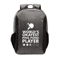 Worlds Okayest Ping Pong Player Trophy Vector Backpack