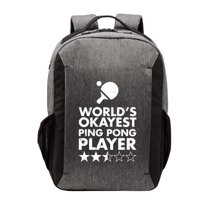 Worlds Okayest Ping Pong Player Trophy Vector Backpack