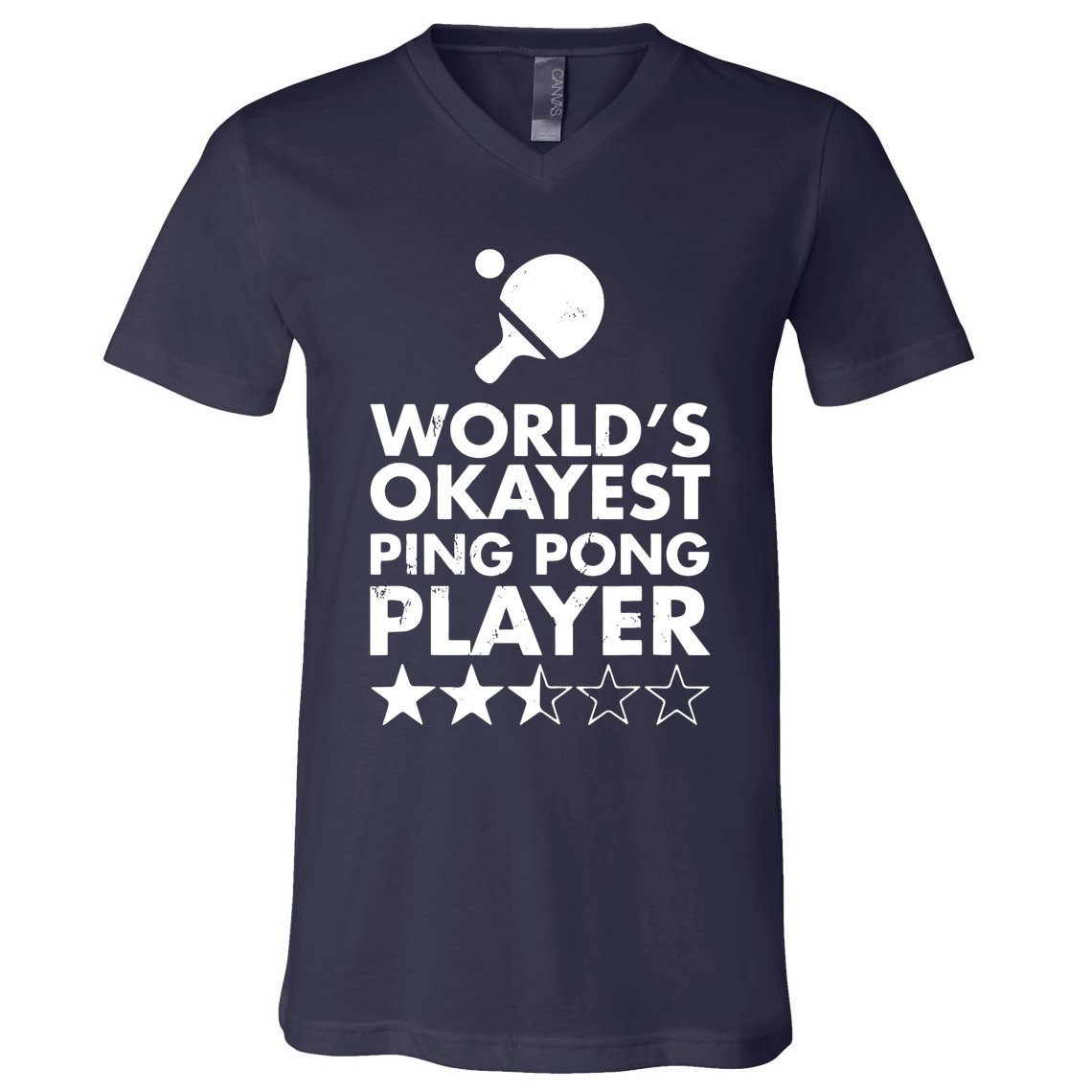 Worlds Okayest Ping Pong Player Trophy V-Neck T-Shirt