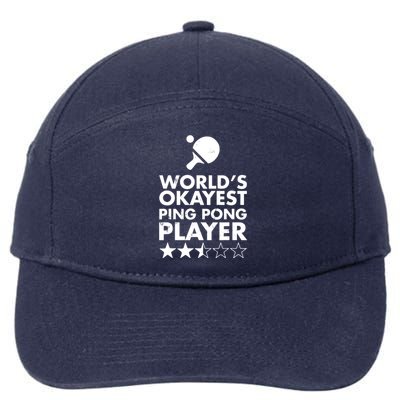 Worlds Okayest Ping Pong Player Trophy 7-Panel Snapback Hat