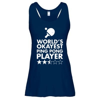 Worlds Okayest Ping Pong Player Trophy Ladies Essential Flowy Tank