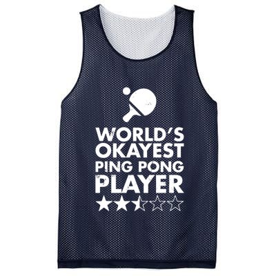 Worlds Okayest Ping Pong Player Trophy Mesh Reversible Basketball Jersey Tank