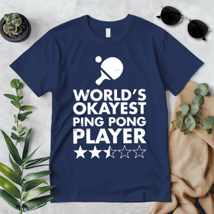 Worlds Okayest Ping Pong Player Trophy Premium T-Shirt