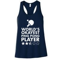Worlds Okayest Ping Pong Player Trophy Womens Tank Top