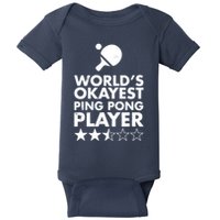 Worlds Okayest Ping Pong Player Trophy Baby Bodysuit
