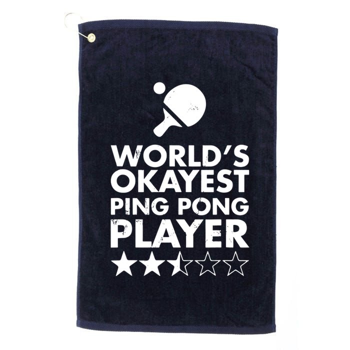Worlds Okayest Ping Pong Player Trophy Golf Towel