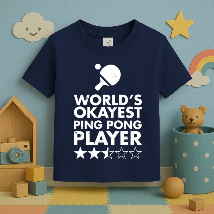 Worlds Okayest Ping Pong Player Trophy Toddler T-Shirt