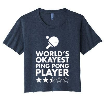 Worlds Okayest Ping Pong Player Trophy Crop Top