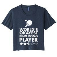 Worlds Okayest Ping Pong Player Trophy Crop Top
