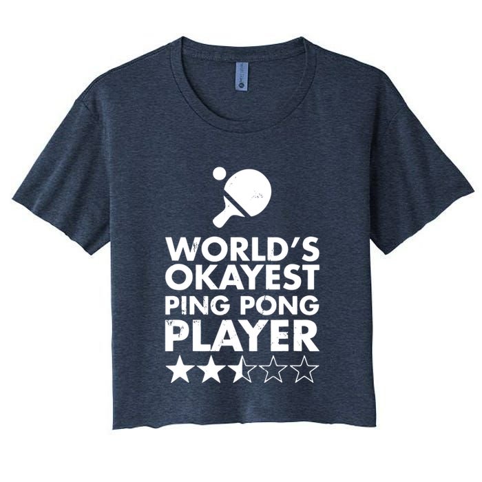 Worlds Okayest Ping Pong Player Trophy Crop Top