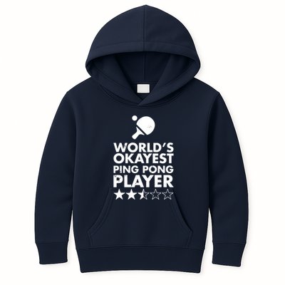 Worlds Okayest Ping Pong Player Trophy Kids Hoodie