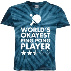 Worlds Okayest Ping Pong Player Trophy Kids Tie-Dye T-Shirt