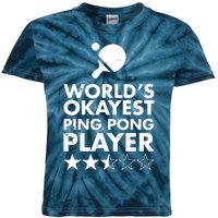 Worlds Okayest Ping Pong Player Trophy Kids Tie-Dye T-Shirt