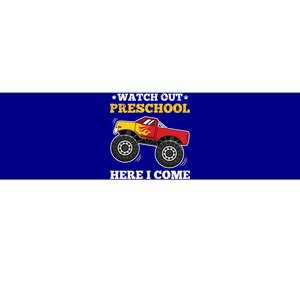 Watch Out Preschool Here I Come Back To School Monster Truck Gift Bumper Sticker