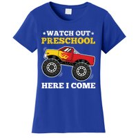 Watch Out Preschool Here I Come Back To School Monster Truck Gift Women's T-Shirt