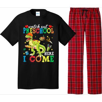 Watch Out Preschool Here I Come Dinosaur Back To School Gift Pajama Set