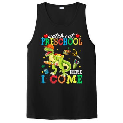 Watch Out Preschool Here I Come Dinosaur Back To School Gift PosiCharge Competitor Tank