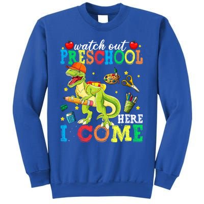 Watch Out Preschool Here I Come Dinosaur Back To School Gift Sweatshirt