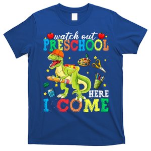 Watch Out Preschool Here I Come Dinosaur Back To School Gift T-Shirt