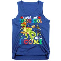 Watch Out Preschool Here I Come Dinosaur Back To School Gift Tank Top