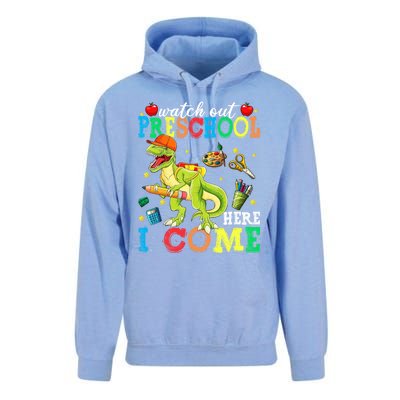 Watch Out Preschool Here I Come Dinosaur Back To School Gift Unisex Surf Hoodie