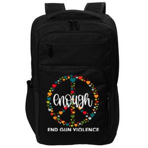 Wear Orange Peace Sign Enough End Gun Violence Impact Tech Backpack