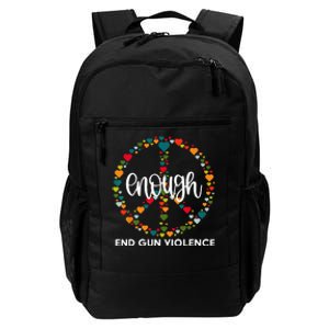 Wear Orange Peace Sign Enough End Gun Violence Daily Commute Backpack