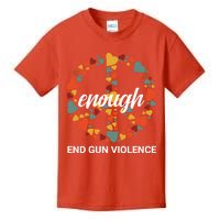 Wear Orange Peace Sign Enough End Gun Violence Kids T-Shirt