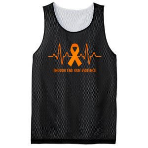 Wear Orange Peace Sign Enough End Gun Violence Mesh Reversible Basketball Jersey Tank