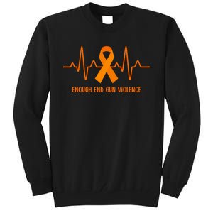 Wear Orange Peace Sign Enough End Gun Violence Tall Sweatshirt