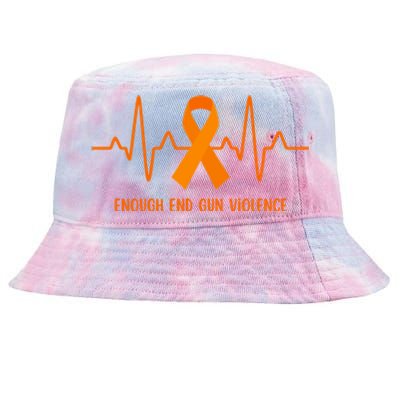 Wear Orange Peace Sign Enough End Gun Violence Tie-Dyed Bucket Hat