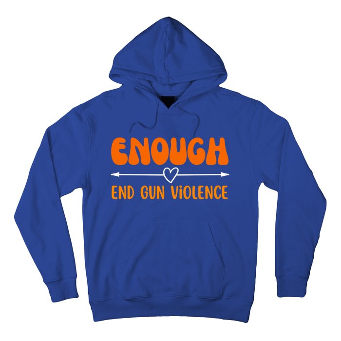 Wear Orange Peace Sign Enough End Gun Violence Hoodie