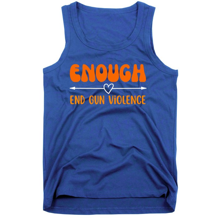 Wear Orange Peace Sign Enough End Gun Violence Tank Top