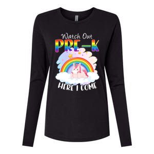 Watch Out Pre K Back To School Unicorn Teacher Gift Womens Cotton Relaxed Long Sleeve T-Shirt