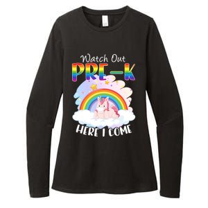 Watch Out Pre K Back To School Unicorn Teacher Gift Womens CVC Long Sleeve Shirt