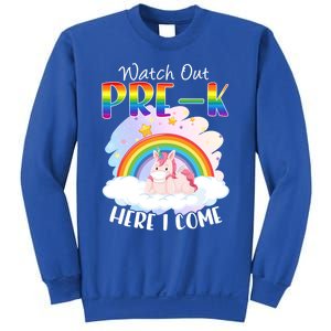 Watch Out Pre K Back To School Unicorn Teacher Gift Sweatshirt