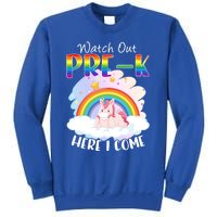 Watch Out Pre K Back To School Unicorn Teacher Gift Sweatshirt