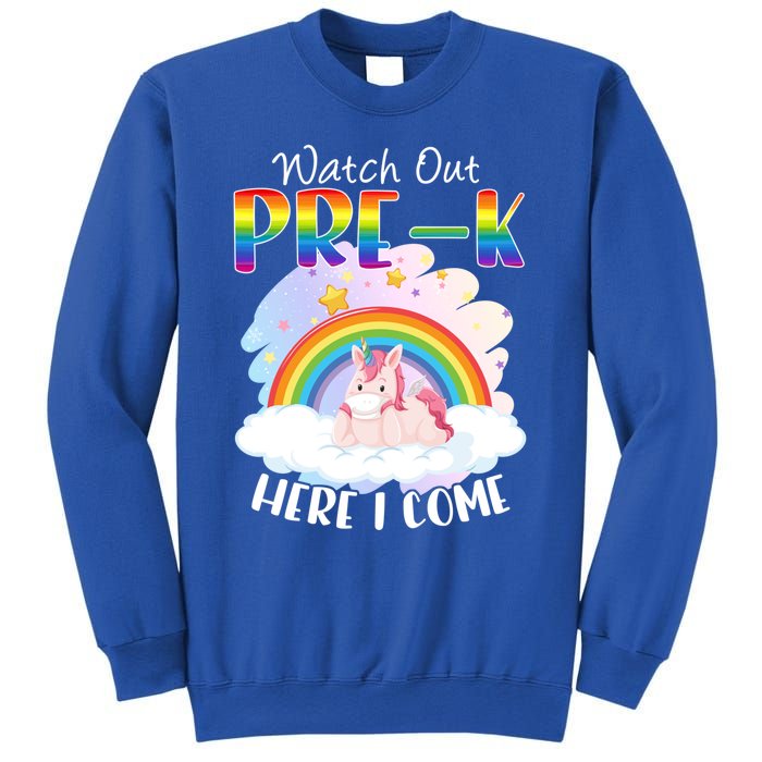 Watch Out Pre K Back To School Unicorn Teacher Gift Sweatshirt