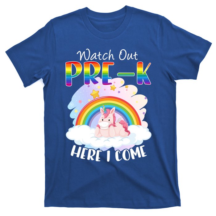 Watch Out Pre K Back To School Unicorn Teacher Gift T-Shirt