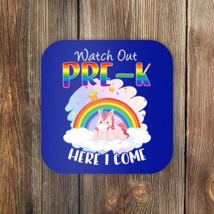 Watch Out Pre K Back To School Unicorn Teacher Gift Coaster