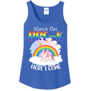 Watch Out Pre K Back To School Unicorn Teacher Gift Ladies Essential Tank