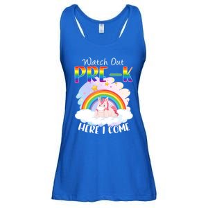 Watch Out Pre K Back To School Unicorn Teacher Gift Ladies Essential Flowy Tank