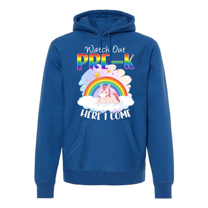 Watch Out Pre K Back To School Unicorn Teacher Gift Premium Hoodie