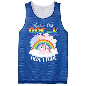 Watch Out Pre K Back To School Unicorn Teacher Gift Mesh Reversible Basketball Jersey Tank