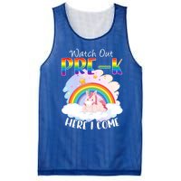 Watch Out Pre K Back To School Unicorn Teacher Gift Mesh Reversible Basketball Jersey Tank