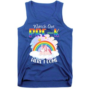 Watch Out Pre K Back To School Unicorn Teacher Gift Tank Top