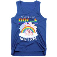 Watch Out Pre K Back To School Unicorn Teacher Gift Tank Top