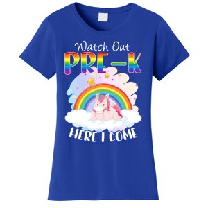 Watch Out Pre K Back To School Unicorn Teacher Gift Women's T-Shirt