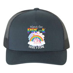 Watch Out Pre K Back To School Unicorn Teacher Gift Yupoong Adult 5-Panel Trucker Hat